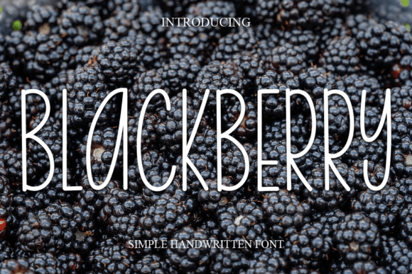 Blackberry: A Handwritten Typeface for Editorial Design