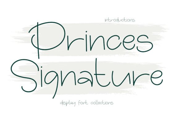 Princes Signature: A Handwritten Display Typeface for Elegant Web Design