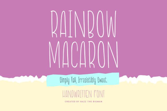 Rainbow Macaron: A Whimsical Handwritten Font for Editorial Design