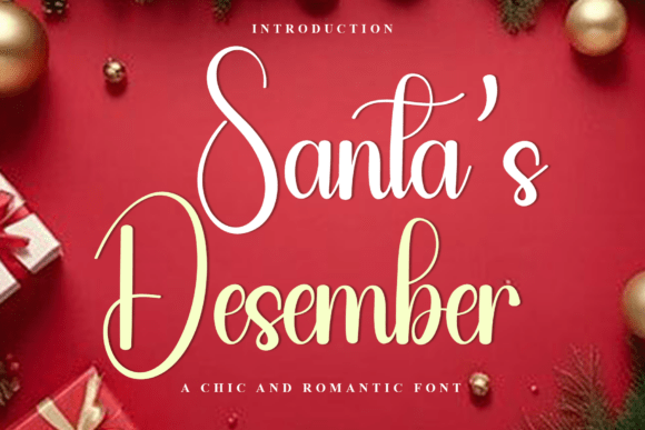 Santa s Desember: A Festive Script Font for Branding