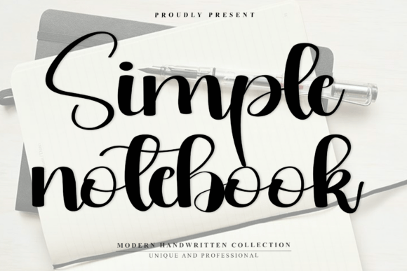 Simple Notebook Font: Handwritten Charm for Handmade Brands