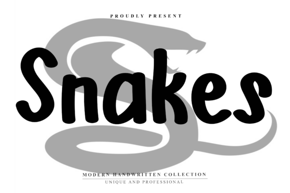 Snakes Handwritten Font for Web Design and Digital Branding