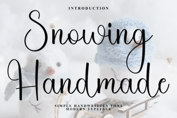 Snowing Handmade: A Soft Script Font for Editorial Design