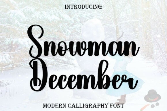 Snowman December Typeface: A Festive Display Font for Editorial Design